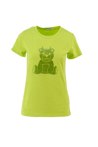 FIONN half sleeve t-shirt with teddy bear rhinestones