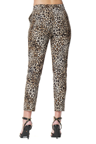 Pantalone CHERRY slim fantasia leopardo