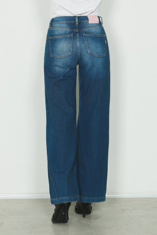 Panta ELLELONG_23 vita media 5 ts straight fit in blue denim