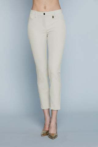 Pantalone NANDA_B Vita Alta Slim con Zip Fondo