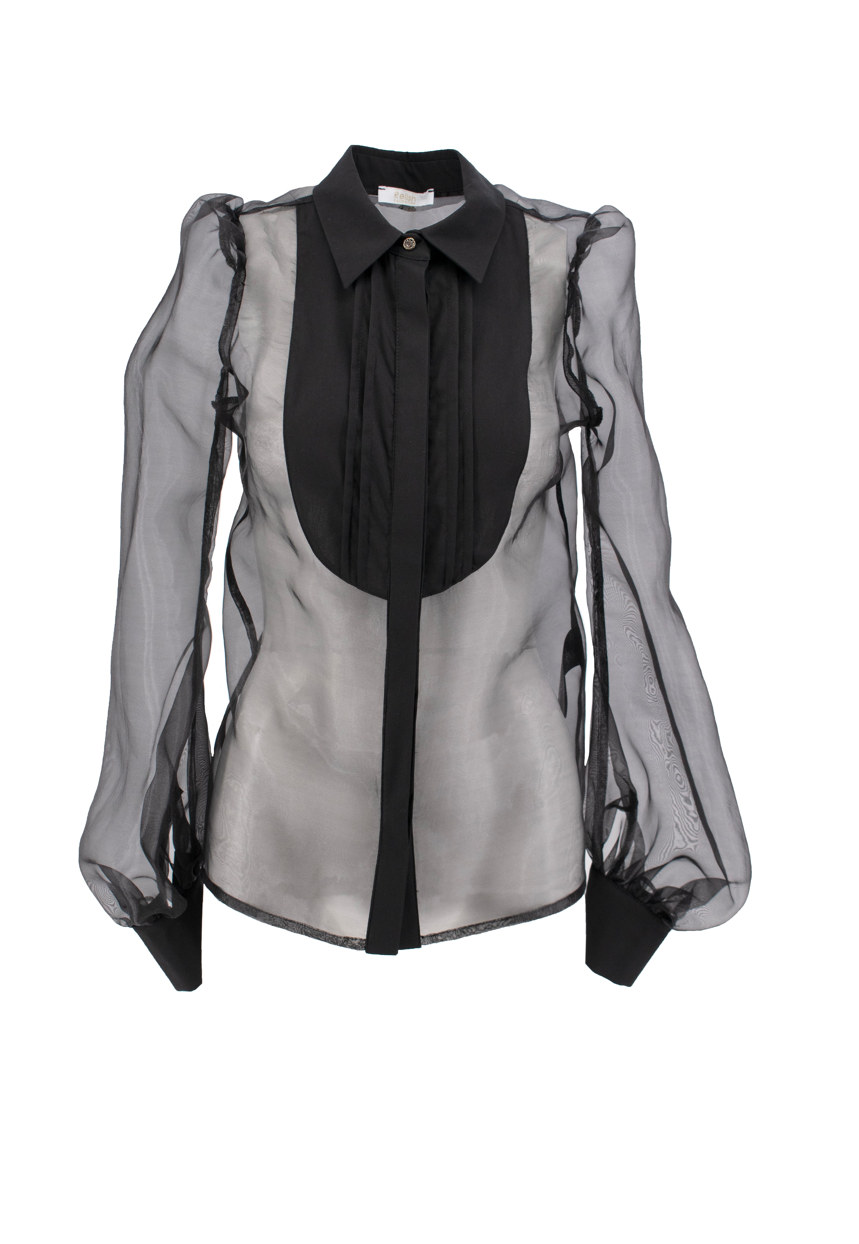 Camicia sales organza nera