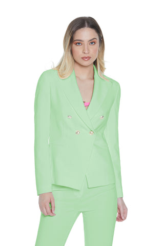 MAKIS double-breasted long-sleeved jacket with buttons