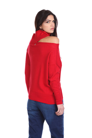 UMESER long-sleeved volcano collar shirt with opening