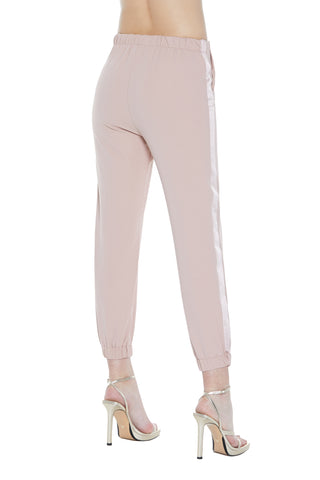 URAKO high-waisted trousers with French pockets plus satin band and elasticated bottom